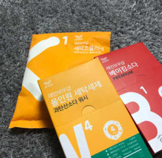 레인보우샵 올인원세탁세제,베이킹소다 스틱포6개입+세탁조클리너 — 4점을 준 리뷰어가 2018년 4월 올린 사용 사진