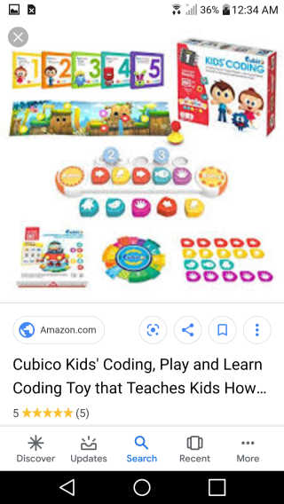 큐비코 Cubico 키즈 코딩 — 4.5점을 준 리뷰어가 2019년 3월 올린 사용 사진
