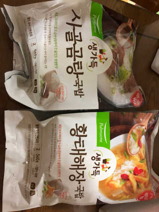 [풀무원] 사골곰탕국밥 황태해장국밥 — 5점을 준 리뷰어가 2018년 6월 올린 사용 사진