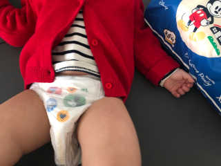 보솜이 베이비케어 팬티형 기저귀 — 4점을 준 리뷰어가 2019년 3월 올린 사용 사진