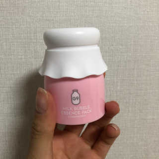 세안 필요 없는 지나인스킨 밀크 버블 에센스 팩 — 3.5점을 준 리뷰어가 2019년 10월 올린 사용 사진
