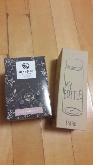 ㅎㅎ마이워터 과일워터팩+전용보틀_레몬파인애플 — 5점을 준 리뷰어가 2017년 11월 올린 사용 사진