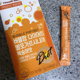 비타민하우스 버블팝 다이어트 발포가르시니아 청포도/복숭아 — 4.5점을 준 리뷰어가 2017년 5월 올린 사용 사진