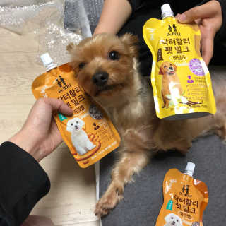 닥터할리펫밀크 8종 — 4점을 준 리뷰어가 2018년 9월 올린 사용 사진