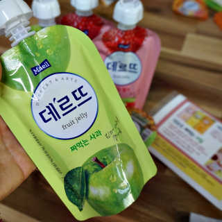 데르뜨 떠먹는 과일 3종, 짜먹는 과일 2종 총 10개 체험 — 5점을 준 리뷰어가 2020년 3월 올린 사용 사진