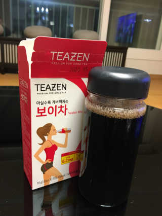 티젠 보이차 + 마이보틀 세트 — 4.5점을 준 리뷰어가 2018년 6월 올린 사용 사진