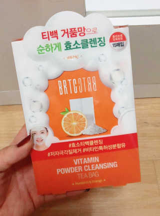 비알티씨 V10 파우더 클렌징 티백 2종 — 2점을 준 리뷰어가 2019년 2월 올린 사용 사진
