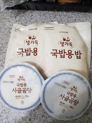 [풀무원] 사골곰탕국밥 황태해장국밥 — 5점을 준 리뷰어가 2018년 6월 올린 사용 사진