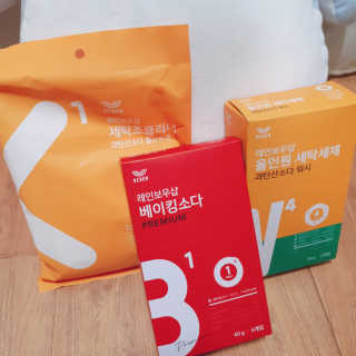 레인보우샵 올인원세탁세제,베이킹소다 스틱포6개입+세탁조클리너 — 4.67점을 준 리뷰어가 2018년 3월 올린 사용 사진