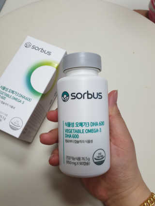 소버스 식물성 오메가3 DHA 600 — 5점을 준 리뷰어가 2020년 3월 올린 사용 사진