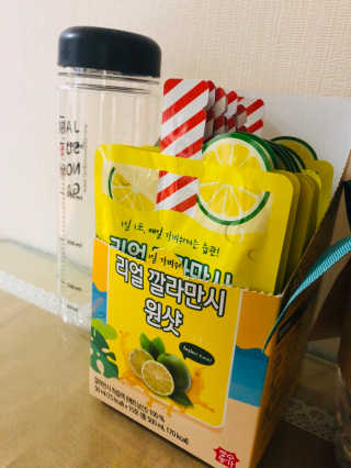 장수농가 리얼깔라만시 원샷 50ml 10팩+보틀 — 4.5점을 준 리뷰어가 2019년 5월 올린 사용 사진