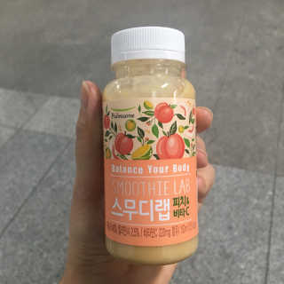 풀무원 스무디랩 피치&비타 — 5점을 준 리뷰어가 2017년 11월 올린 사용 사진
