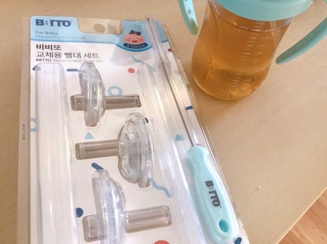 비비또 타사호환 교체용 빨대세트+빨대세척솔 리뷰 사진