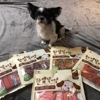 펫토리아 한입뚝딱 국내산 강아지간식 BEST 5종 — 5점을 준 리뷰어가 2019년 5월 올린 사용 사진