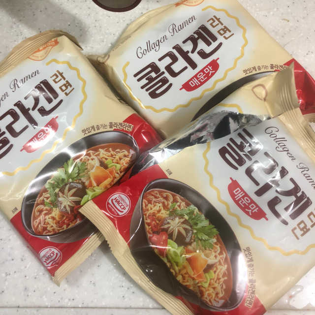 콜라겐라면 매운맛 리뷰 사진