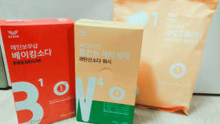 레인보우샵 올인원세탁세제,베이킹소다 스틱포6개입+세탁조클리너 — 5점을 준 리뷰어가 2018년 4월 올린 사용 사진