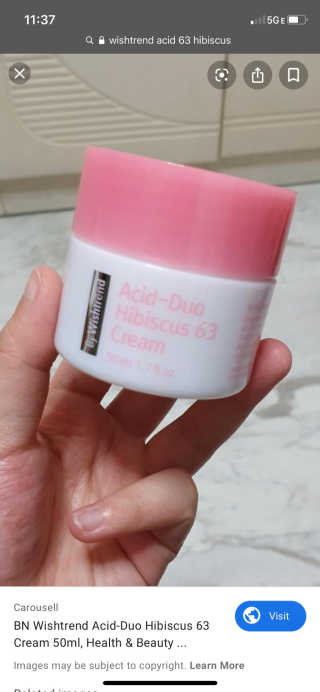 Wishtrend Acid-Duo 히비스커스 63 크림 — 4점을 준 리뷰어가 2019년 11월 올린 사용 사진