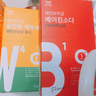 레인보우샵 올인원세탁세제,베이킹소다 스틱포6개입+세탁조클리너 — 5점을 준 리뷰어가 2018년 4월 올린 사용 사진