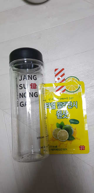 장수농가 리얼깔라만시 원샷 50ml 10팩+보틀 — 5점을 준 리뷰어가 2019년 5월 올린 사용 사진