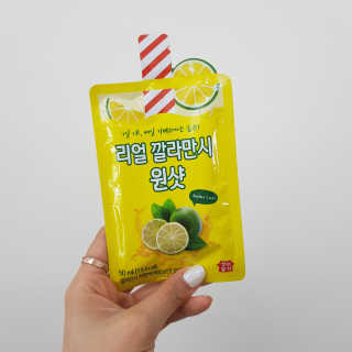 장수농가 리얼깔라만시 원샷 50ml 10팩+보틀 — 5점을 준 리뷰어가 2019년 5월 올린 사용 사진
