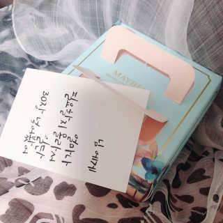 메이베나 1일 1팩 뽑아쓰는 마스크팩 — 3.5점을 준 리뷰어가 2019년 2월 올린 사용 사진