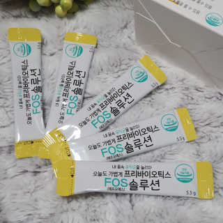 힐링팩토리 오늘도 가볍게 프리바이오틱스 FOS 솔루션 — 5점을 준 리뷰어가 2020년 2월 올린 사용 사진