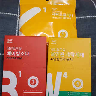 레인보우샵 올인원세탁세제,베이킹소다 스틱포6개입+세탁조클리너 — 5점을 준 리뷰어가 2018년 4월 올린 사용 사진