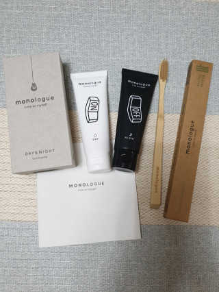 [모놀로그] 안심치약 + 대나무칫솔  세트 — 5점을 준 리뷰어가 2019년 3월 올린 사용 사진