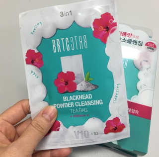 비알티씨 V10 파우더 클렌징 티백 2종 — 5점을 준 리뷰어가 2019년 2월 올린 사용 사진