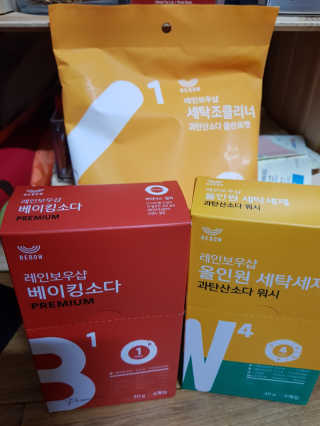 레인보우샵 올인원세탁세제,베이킹소다 스틱포6개입+세탁조클리너 — 3.83점을 준 리뷰어가 2018년 4월 올린 사용 사진