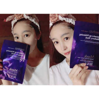 라인플라츠 인텐시브 업 화이트닝 블루베리 마스크 — 4.5점을 준 리뷰어가 2019년 2월 올린 사용 사진