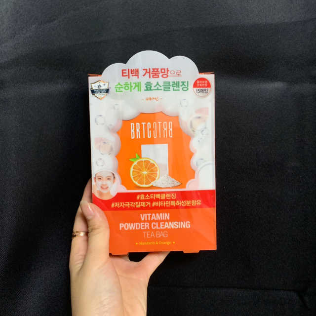 V10 파우더 클렌징 티백 2종 리뷰 사진