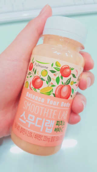 풀무원 스무디랩 피치&비타 — 5점을 준 리뷰어가 2017년 11월 올린 사용 사진