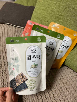 더빈트 와삭바삭 김스낵 — 5점을 준 리뷰어가 2019년 12월 올린 사용 사진