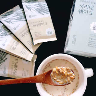[착한습관]건강한 한끼, 귀리 쉐이크와 서리태 쉐이크 — 5점을 준 리뷰어가 2019년 8월 올린 사용 사진