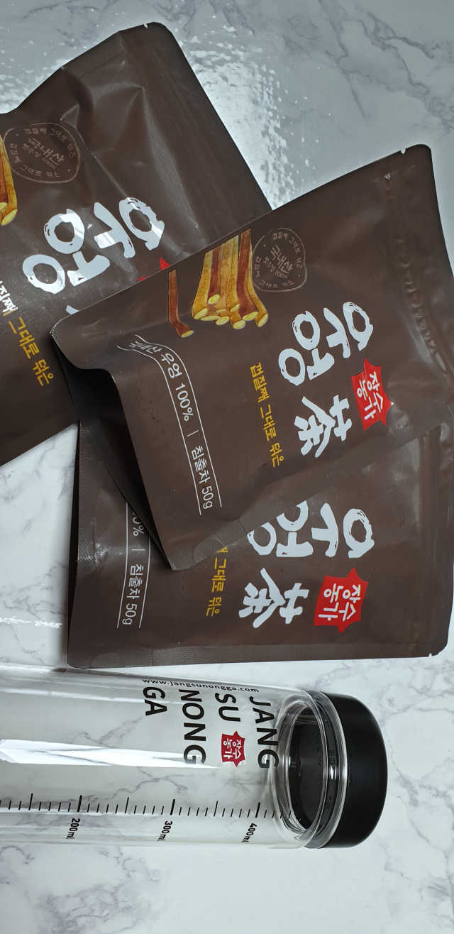 장수농가 우엉차 50g 3팩 + 보틀 리뷰 사진