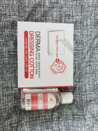 나이팅게일 광채토너130ml+더마 드레싱 코튼 100 SET — 3.83점을 준 리뷰어가 2018년 5월 올린 사용 사진