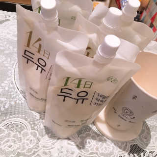 비욘드팜 잔다리마을 14일 두유 백태 3팩, 청서리태 3팩 — 2.5점을 준 리뷰어가 2019년 12월 올린 사용 사진