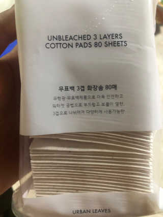 어반리브즈 프리미엄 화장솜 트라이얼 SET — 4점을 준 리뷰어가 2019년 8월 올린 사용 사진