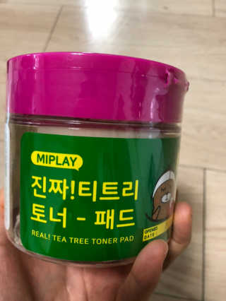 미플레이 진짜 티트리 토너 패드 — 3.5점을 준 리뷰어가 2018년 11월 올린 사용 사진
