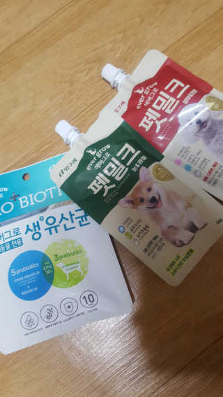 [빙그레] 에버그로 생유산균 1봉（10포입）+펫밀크2팩 — 5점을 준 리뷰어가 2019년 6월 올린 사용 사진