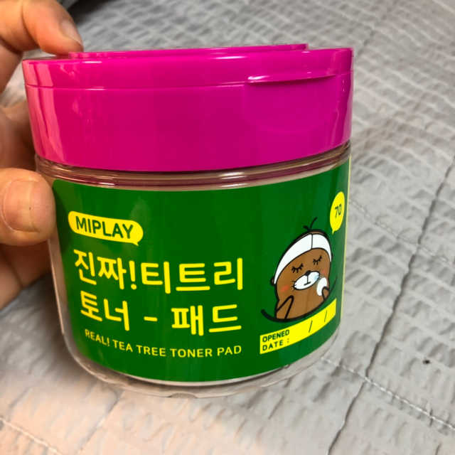 미플레이 진짜 티트리 토너 패드 리뷰 사진