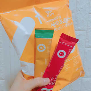 레인보우샵 올인원세탁세제,베이킹소다 스틱포6개입+세탁조클리너 — 4.5점을 준 리뷰어가 2018년 4월 올린 사용 사진