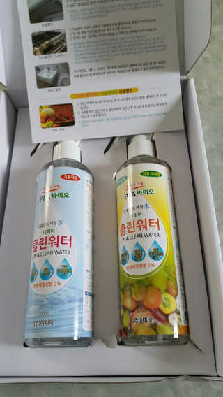 이피아 유해화학물질 없는 알칼리전해수 세정제 클린워터 — 5점을 준 리뷰어가 2018년 1월 올린 사용 사진