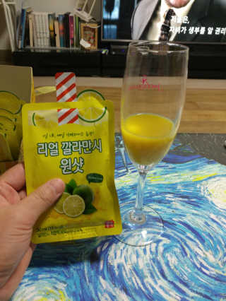 장수농가 리얼깔라만시 원샷 50ml 10팩+보틀 — 4점을 준 리뷰어가 2019년 5월 올린 사용 사진