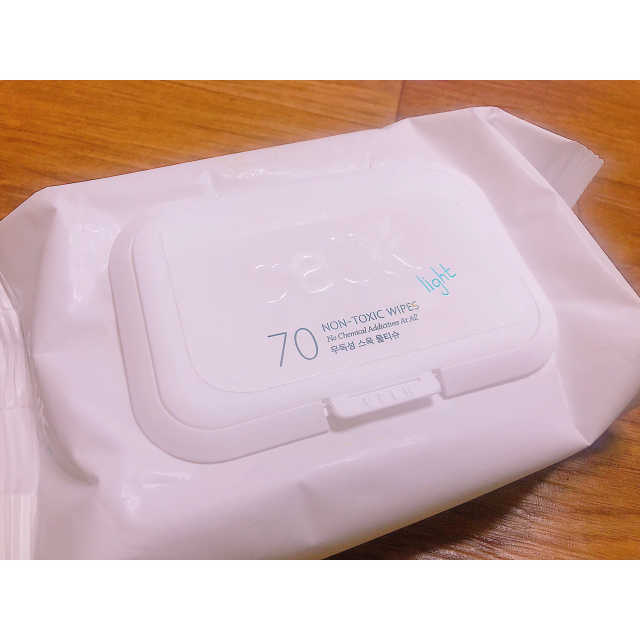 유아물티슈 스윽 캡형 70매 리뷰 사진