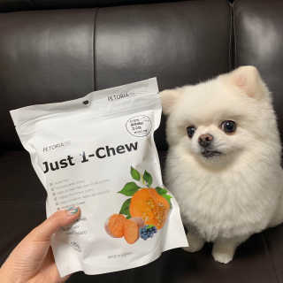 [펫토리아] 한입뚝딱 혼합 덴탈츄 Just 1-Chew — 5점을 준 리뷰어가 2020년 2월 올린 사용 사진