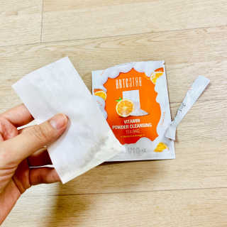 비알티씨 V10 파우더 클렌징 티백 2종 — 3점을 준 리뷰어가 2019년 2월 올린 사용 사진