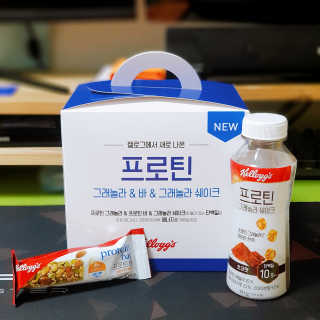 켈로그 프로틴바 멀티팩+프로틴 그래놀라 쉐이크 2종 — 5점을 준 리뷰어가 2020년 1월 올린 사용 사진