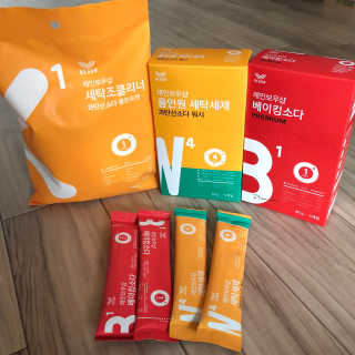 레인보우샵 올인원세탁세제,베이킹소다 스틱포6개입+세탁조클리너 — 4.67점을 준 리뷰어가 2018년 4월 올린 사용 사진